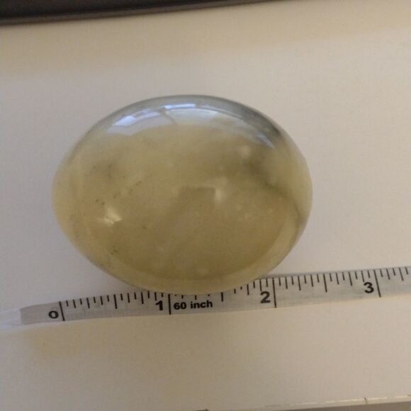 Polished Marble Egg Ivory Grey Easter Display Vintage - Picture 7 of 7